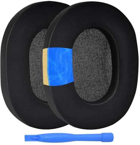 Cuscinetti di Ricambio per Sony WH-1000XM5 by MMOBIEL - Gel Rinfrescante & Tessuto Ice-Silk con Memory Foam - Padiglioni Auricolari Anti-Rumore - Nero