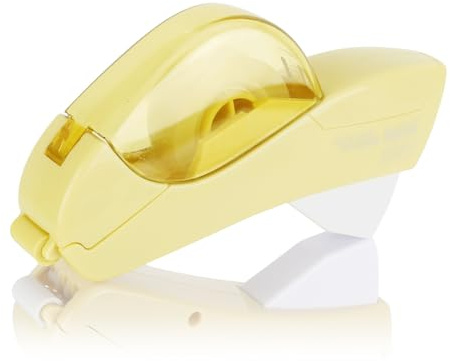 Eagle Tape-Dispenser Halbautomatischer Klebebandspender, 12mm - 19mm Rollenbreite ink 2 Rollen handlich - praktisch - präzise (Gelb)