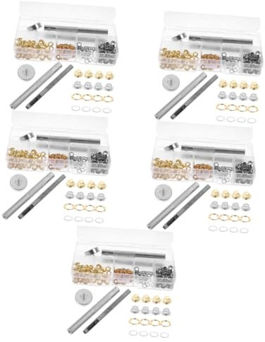 SEWACC 5sätze Grommet Kit Mit Metallösen Und Werkzeug Für -projekte Silber Und Gold Für Lederarbeiten Taschen Und Aufbewahrungsbox