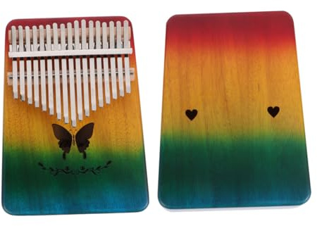 VICASKY Mini Fingerklavier Tasten Holz Daumenklavier Kleines Musikinstrument Für Anfänger Reisen Camping Entspannung