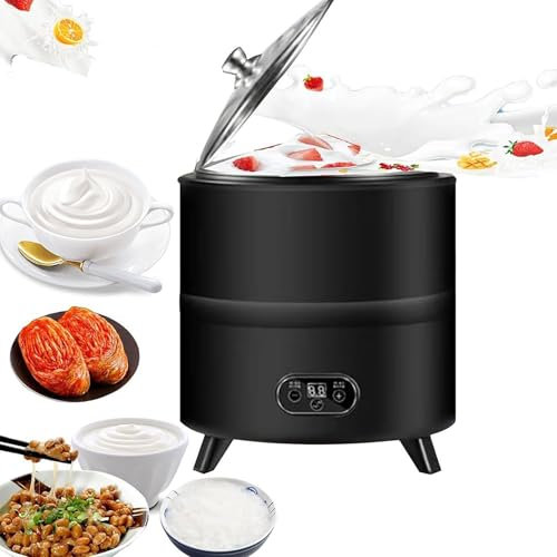 Yogurtera automática 8L/12L,Máquina de fermentación automática Incubadora de yogur,Tanque de fermentación automático de acero inoxidable con control de tiempo y temperatura,para yogur, Natto(8L)
