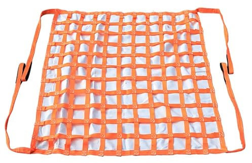 hebe-hebenetz Hebe-Frachtnetz für Heben – Frachtnetz für Heben mit Hebezeug – Schlingen-Hebenetz, maximale Belastung 3 Tonnen – flaches Nylon-Schlingen-Hebenetz für Entladen schwerer Gegenstände(4x4m/