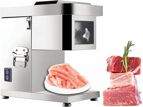BTOIASYHF Cortadora de Carne Comercial, cortadora de Carne eléctrica Profesional de Acero Inoxidable, cortadora de Verduras Frescas, para picadora de Carne de Alimentos de Frutas 550 LB/h