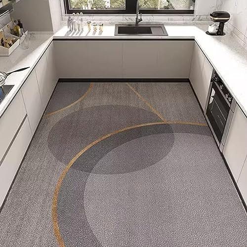 Tapetes de Cocina para el Frente del Fregadero, tapetes Impermeables para el Piso, Alfombra Antideslizante para Cocina, tapetes Acolchados para el Piso, tapete de Cocina Impermeable y cómodo