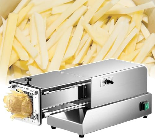 Electric French Fry Cutter, Automatic Potato Slicer for Professional and Home Use, Ideal for Potatoes Carrots Cucumbers, 110V