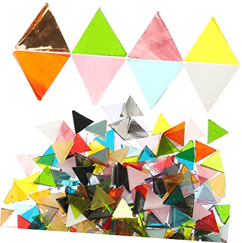 jojofuny 1tasche Bunte Dreieckige Glas Mosaiksteine Stücke Diy Material Für Kunsthandwerk Und Dekoration Bruchglas Mosaikfliesen Im Mix Für Bad Garten Kreative Bastelprojekte