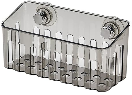 DONGKER Porta Spugna per Lavello, Portaoggetti Lavandino Trasparente in ABS con Ventosa, Organizer per Lavelli per Spugne da Piano Cucina, Sapone, Spazzola per Piatti, Paglietta