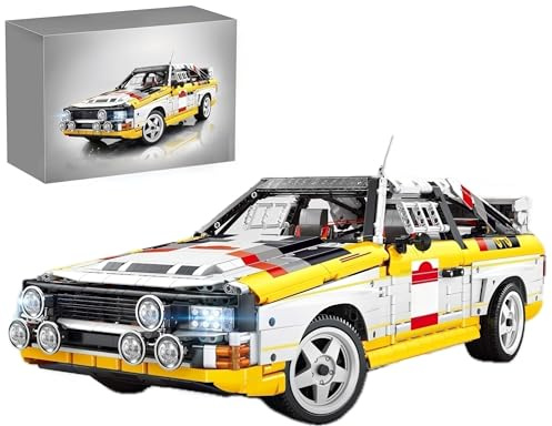 MOCSETS Technik Auto für Aodi Sport Quattro S1 Group B 1984, Bole Brick YC-23043, Modellauto-Bausatz im Maßstab 1:8, 3887 Teile Klemmbausteine Auto Modellbausatz (Mit Originalkarton)
