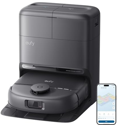 eufy New 2026 Robot Vacuum Cleaner With Mop,C28 Omni,HydroJet Self-Cleaning Roller Mop,Upgraded from X10 Pro,15,000Pa Suction,All-in-1 Station,Tangle-Free,Auto Mop Washing&Drying,AI Obstacle Avoidance