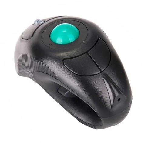 Toddmomy Souris Portable à Boule de Commande 1000 Dpi sans Fil 2, 4 Ghz USB | Commande au Pouce, Conception hors Bureau, 5 Touches, Plastique Noir, pour Ordinateur Portable