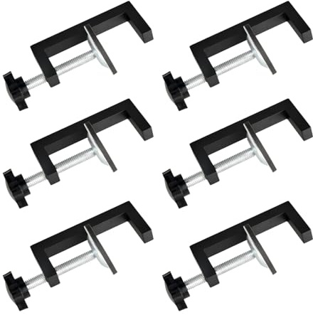 SAFIGLE Set da 6 Morsetti a G in Metallo per Lavorazione del Legno Morsetti a C Resistenti per Falegnameria Serraggio Stabile e Distribuzione Uniforme della Forza per Fai da Te e