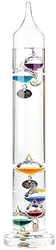 PEARL Termometro Galileo Deluxe grande 37 cm da interno in vetro