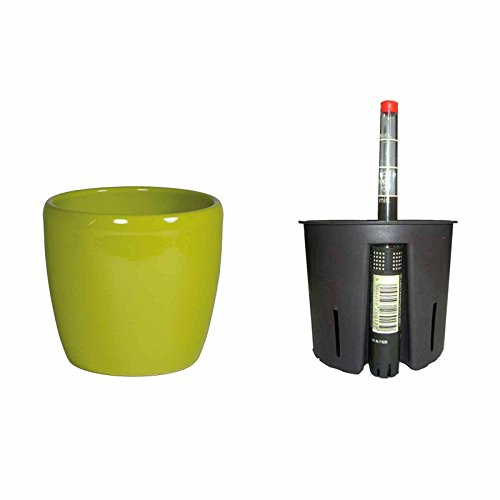 Set Blumentopf Venus 18/12 schilfgruen Ø 20cm Höhe 13.5cm+Kulturtopf+Wasserstandsanzeiger