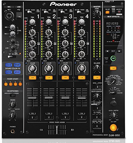 Pioneer DJM-850-K 4-Kanal High-End-Digitalmixer, schwarz