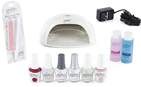 Gelish Pro Kit Salon Professional Gel LED Lamp Soak Off Nail Polish Set, 15 mL