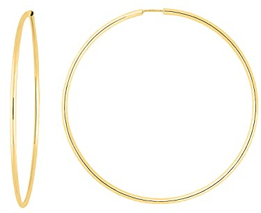 My Gold Damen Ohrringe Gold 333 Creolen Echtes Gelbgold (8 Karat) Ø 60mm Gross Goldohrringe Damenohrringe Romilly V0004856
