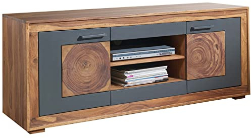 M MASSIVMOEBEL24 KOLONIALMOEBEL24.DE TV-Board Sheesham/Akazie 150x46x62 gebeizt Turin #02