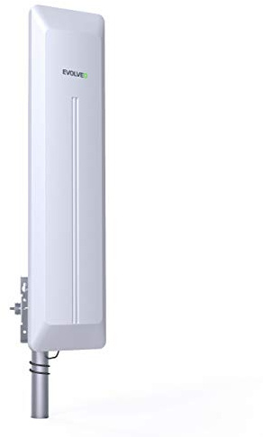 EVOLVEO HDO Außenantenne, für den Empfang DVB-T/T2 in HD, Verstärker, Gewinn 45 dB, Wirkungsgrad 90-100%, LTE/4G-Filter, Speiseadapter, Kabel 15m IEC Male/F Male. Reduktion F Female/IEC Male