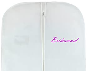 Wedcova UK Pack of 1 Wedding Dress Bag - Hanging Garment Bags - Bridesmaid Travel Protector - Long Clothes Storage Cover with Zipper for Women - Full Length Coat & Suits Carrier - 72 Inch - White