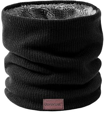 Onvavient Schal Herren Winter, Winter Halsschlauch Ski, Schlauchschal Halstuch Halswärmer Gesichtsschal Fleece Loop Schal Männer Frauen Warm Dick Loopschal Nackenwärmer