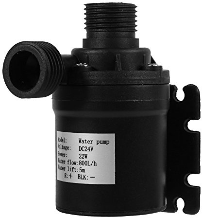 Font?npump DC 24V wasserpumpe 24v Varmvattencirkulationspump, Maximalt Fl?de 800L/H, Ljudniv?, Stabil Drift, Applicerbar p? Akvarium, Font?n, Fiskdamm 24v pond pump Dompelpompen