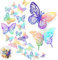 48 Piezas3D Mariposa Decoración, MXTIMWAN Decoración de Mariposa,4 Estilos,3 tamaños Mariposa Muro Calcomanías Retirable Mural Pegatinas Pegatinas Artesanías 3D Mariposas pegatinas pared Decorativas
