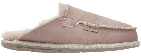 Vanuba Pantuflas de piel de cordero hechas a mano con piel cálida - Zapatillas de invierno para hombre, beige, 41 EU