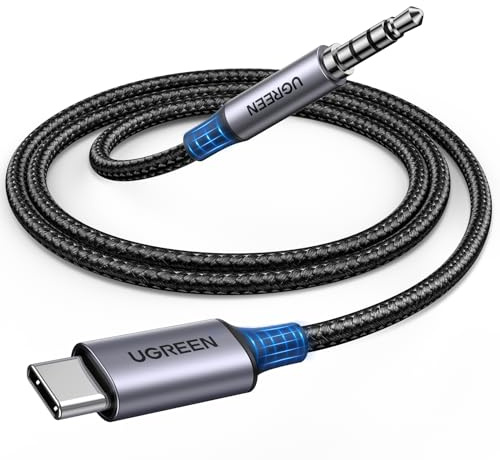 UGREEN USB C auf Klinke Aux Kabel USB C auf 3,5mm Jack Audio Kabel (1m) | USB C auf 3,5mm Jack Audio Kabel mit DAC Chip für iPhone 17/17 air/17pro/17pro max,Huawei P60/50/40 usw.