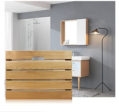 LeGDOr Duschmatte aus Holz, Bambusmatte, rutschfeste Duschbodenmatte, Holztablett, Badewannenzubehör, rutschfeste Badematten für Badewanne, anpassbar, 50 x 60 cm