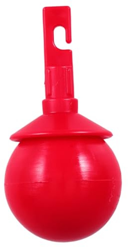 KOMBIUDA Punta de Bastón de Ciego Tipo Gancho con Bola Giratoria Roja de Plástico para Bastones de Apoyo, Dispositivo Confiable para Uso en Exteriores y Hogares