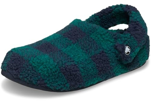 Crocs Classic Buffalo Check Cozzzy Slipper Hosta/Navy Size 12 UK Men