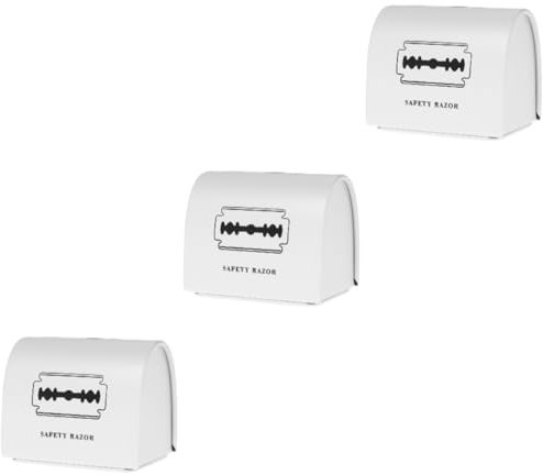 FRCOLOR Caja De 3 Piezas Estuche desechable para Cuchillas de Afeitar Cajas almacenaje baño Organizador para baño contenedor de eliminación de Cuchillas de Afeitar Banco de Cuchillas