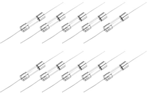 QUARKZMAN 8A Glassicherung 5x20mm, 10 Stück Schnellschlag Auslösecharakteristik 250V Sicherung für Leiterplatten Elektronische Geräte Haushaltsgeräte