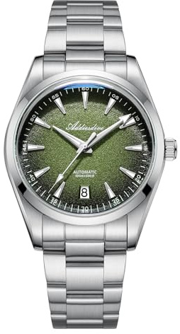 ADDIESDIVE Ny NH35A BGW9 automatisk mekanisk klocka för män 100 m vattentät analog klocka för män AD2094, Grön, armband