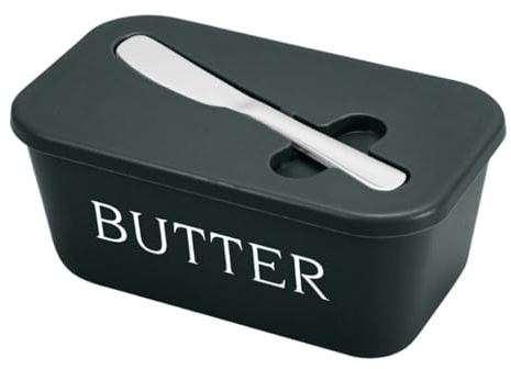 Beurrier - Rangement hermétique pour fromage - Avec cutter - Pour cuisine, camping, restaurant, ferme, salle à manger, réfrigérateur