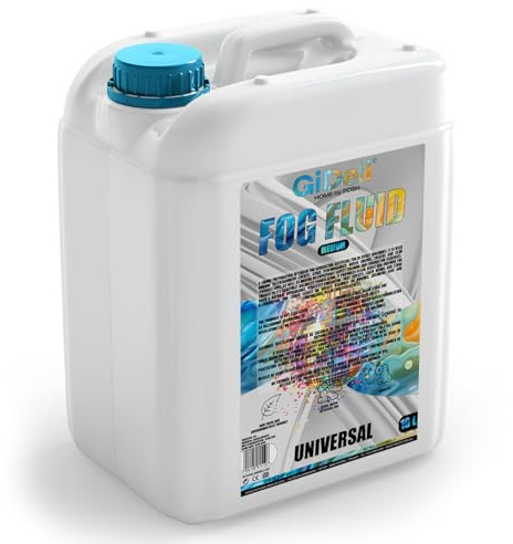GiDeli Fluide à fumée 10 l - Liquide à fumée liquide pour machine à fumée - Fogée moyenne - Pour intérieur et extérieur - Densité finement ajustée pour spectacles et effets d'éclairage