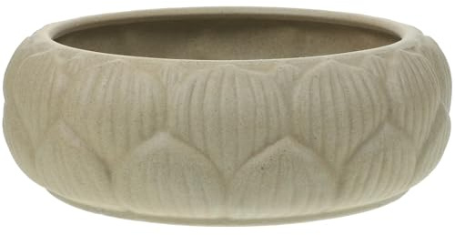 NIYANGLE Vaso Idroponico in Ceramica Grande per Ninfee e Narcisi, Fioriera da Balcone Superficie Liscia, Contenitore Decorativo per Piante D’acqua e Accessori, per Giardino e Interni