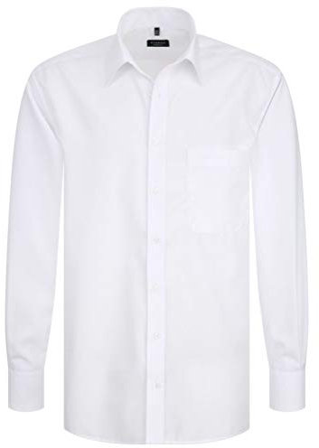 ETERNA Langarm Hemd COMFORT FIT Popeline unifarben- Gr. 42, Weiß