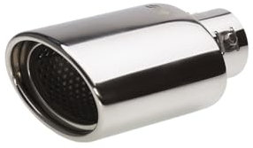 Simoni Racing TRX/75 Terminale di Scarico Universale, Uscita Inclinata Ovale Singola 120 x 80 mm, in Acciaio Inox