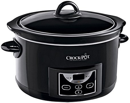 Crock-Pot Countdown Slow Cooker, Gloss Black 4.7 Litre SCCPRC507B