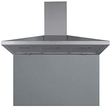SIA Toughened Glass Splashback for Kitchen, 90cm x 75cm, Grey, SP90GY | Wall Cooker Hob Splash Guard, Heat Resistant