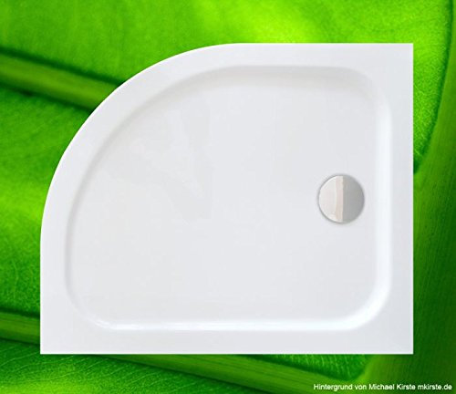 Piatto doccia quadrato, 90 x 75 cm, doccia 75 x 90 cm, raggio 50 cm, sinistra