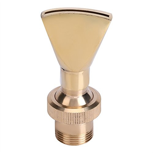 Garsent Buse de Fontaine, 1/2 DN15 & 3/4 DN20 Buse de Fontaine en Laiton en Forme d'Éventail Tête de Vaporisateur Arrosoir Réglable Tête d'Arroseur Jet d'eau pour Étang de Jardin.