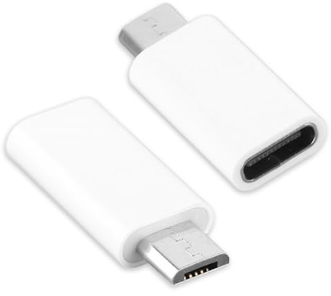 ASHATA Adaptador micro USB a USB C, conector micro USB macho a USB 3.0 tipo C hembra, compatible con sincronización de datos y carga, compatible con dispositivos Android, Plug and Play