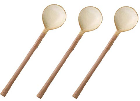 Luluxing 3 Stück Keramik Kleiner Kaffeelöffel Retro Kleiner Porzellanlöffel Mini Teelöffel Kaffee Dessertlöffel Salz Zucker Gewürz Kleiner Porzellanlöffel
