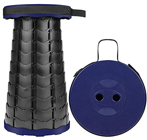 Diealles Shine Teleskophocker, Faltbar Tragbarer Klapphocker mit großer Tragfähigkeit, Camping-hocker für Outdoor Camping, Angeln, Indoor-Familien