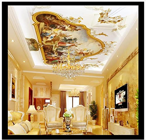 Carta Da Parati Personalizzata Fotomurali 3D Soffitti Affreschi Europei Sul Salotto La Camera Da Letto Lobby Carte Da Parati Decorazione Della Casa 400Cm(W)×280Cm(H)
