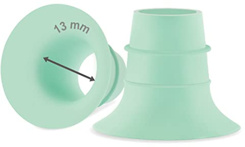 Maymom Inserto per flange 13 mm – Compatibile con Medela PersonalFit Flex 24 mm, Elvie singolo/doppio elettrico e coppa indossabile Elvie Stride 24 mm, ricambio non originale, colore verde