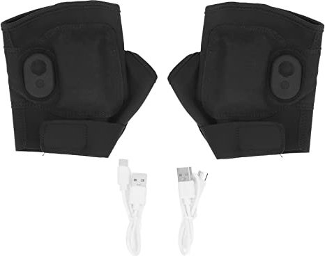 Keenso EIN Paar Beheizbare Fingerlose Polyurethanfaser USB rutschfeste wasserdichte Elektrisch Beheizte Fäustlinge für den Winter Skibekleidung
