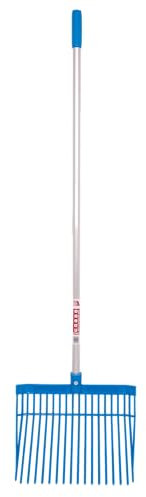 Red Gorilla Medium Bedding Fork with Straight Handle Blue Lightweight For Stable Bedding Mucking Out Hay and Garden Compost 154cm Long